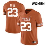 Texas Longhorns Women's #23 Jaydon Blue Authentic Orange NIL 2022 College Football Jersey UJJ46P2Z